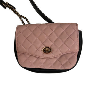 Quilted Crossbody Mini Shoulder Bag Pink Black Feminine Y2K
